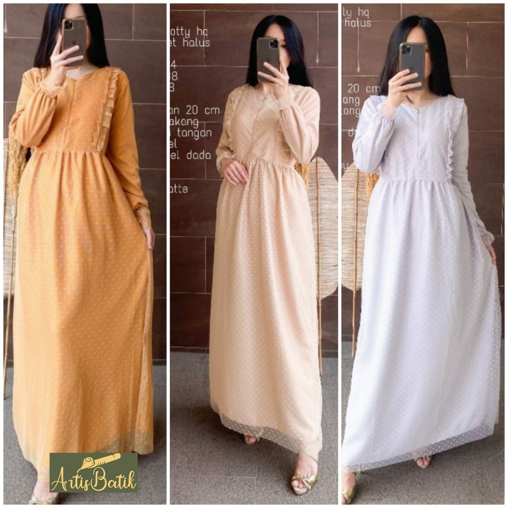 NEW ARRIVAL GAMIS ZURA MAXI DRESS TILE DATTY FULL FURING LONGDRESS ADA JUMBO GAMIS  KEREN GAMIS BUSU
