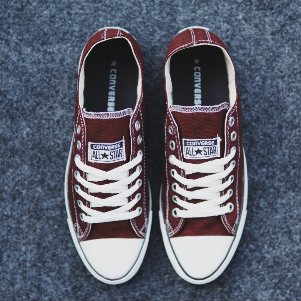 Sepatu Pria/Wanita Converse Allstar Pendek Maroon Kasual Sneakers Bertali /Sekolah/Kuliah/Murah