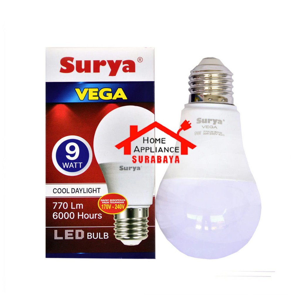 Lampu Led Bulb Surya Vega 9W 9 Watt - Cahaya Putih