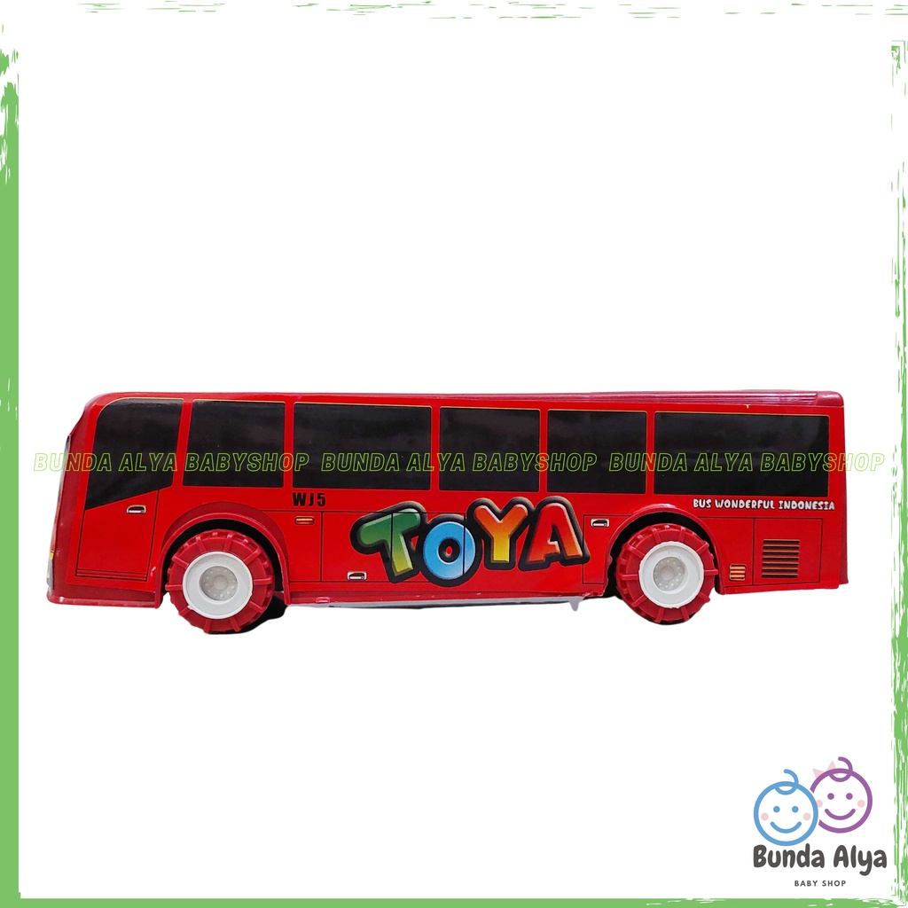 Mainan Anak Kartun Bus Pull Back - Mainan Edukasi Bus Warna Warni Keren - Bus Mainan Anak Laki