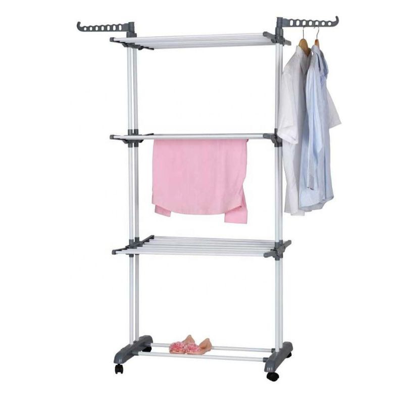 Rak Jemuran 3 Tingkat Portable / Mobile Towel Rack