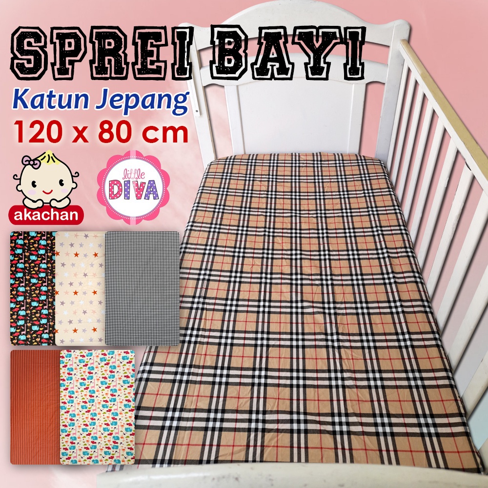 PO - SET SPREI 120x80cm / 95x65cm + SARUNG BANTAL GULING Bayi Cowok Cewek Tidur akachan