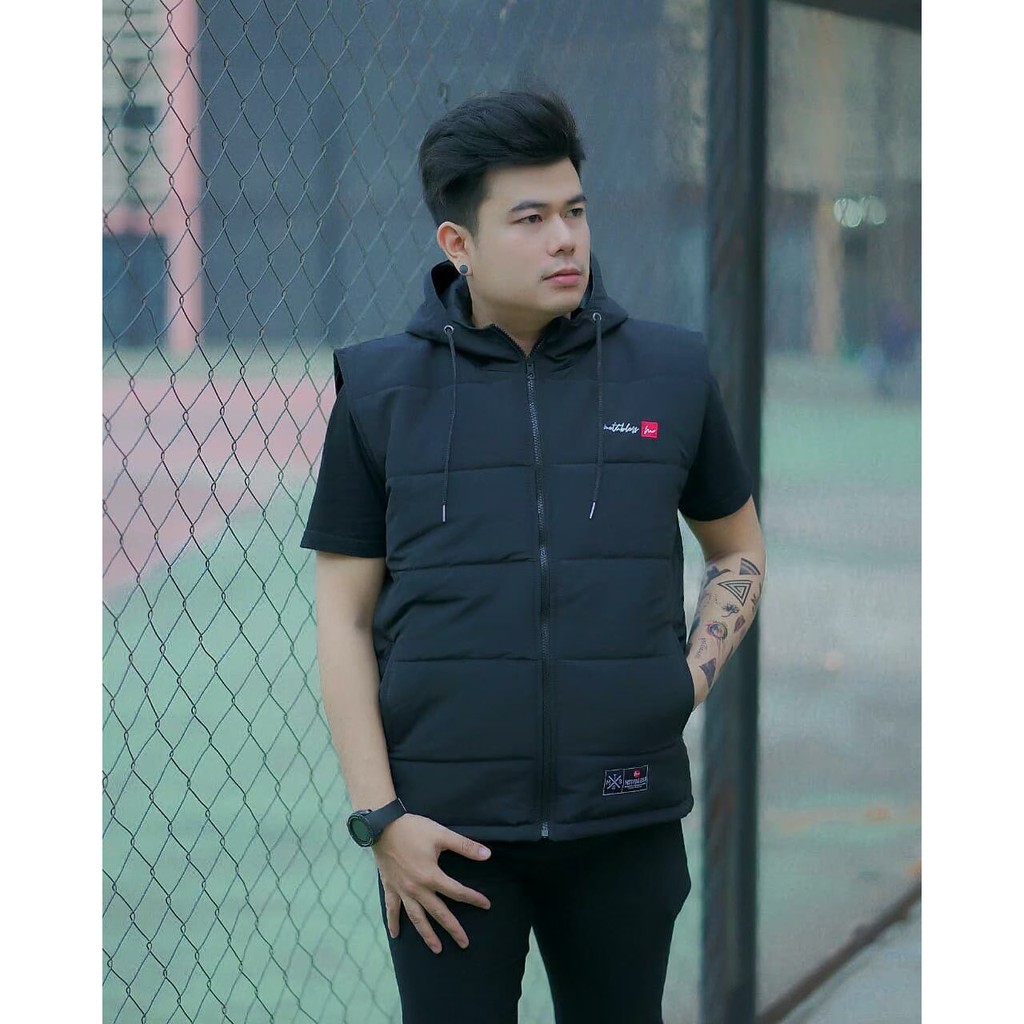 Rompi Pria / Jaket Vest Hoodie