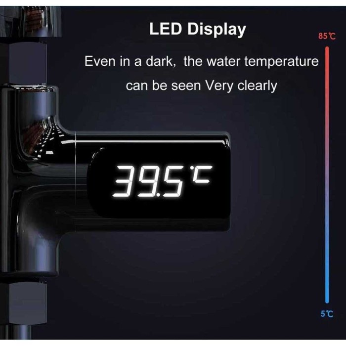 Shower Thermometer LED Display Home Water Heater / Cek Suhu Air Shower