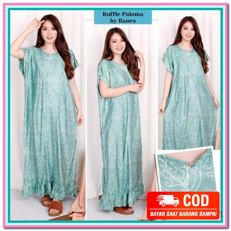 Homedress Hz Ameera Orizeeya Bahan Katun Motif Baju Tidur Wanita  NL645 Daster Modern Busui Daster K