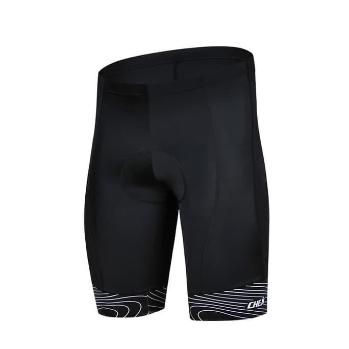 Celana Sepeda Premium Cheji Original - Black Cycling Short Cheji Ori