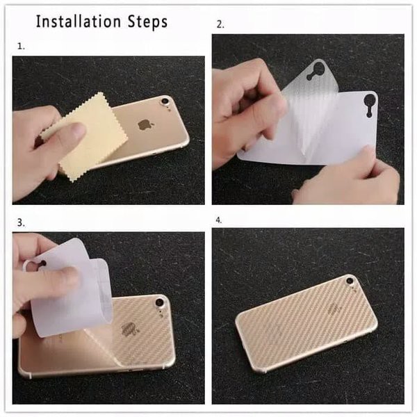 VIVO V20, V20SE, Y20 Garskin Carbon Stiker Anti Jamur Pelindung Belakang Tempelan HP