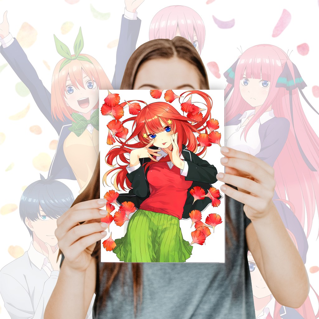 Poster Go Toubun No Hanayome Anime Size A4+ - Ichika Nino Miku Yotsuba Itsuki Fuutaro-10 Itsuki B