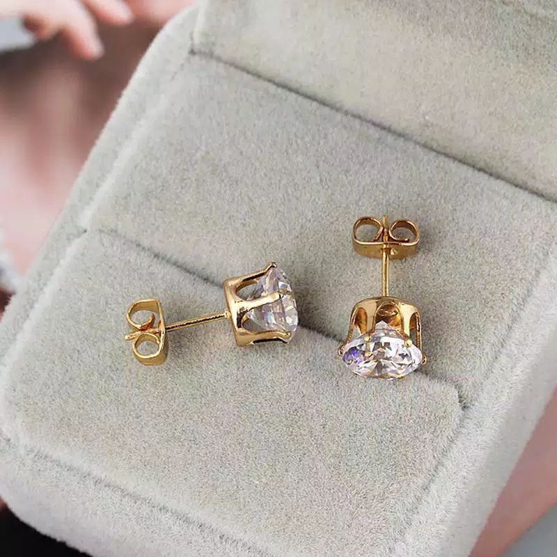 ANTING ANTING TITANIUM TUSUK WARNA EMAS