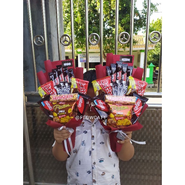 Bucket Snack Silverqueen / Buket Snack / Buket Coklat / Bucket Coklat /Buket Snack Wisuda