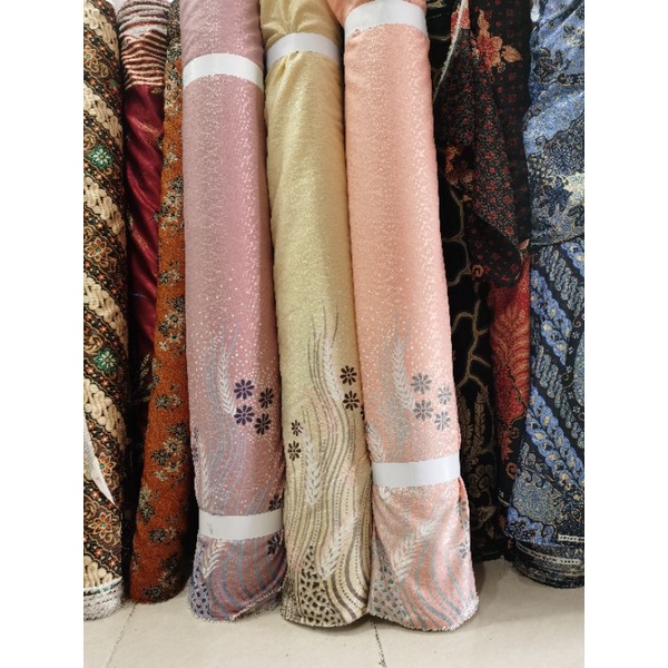 Kain Batik Halus Dobby Special Motif Pinggir warna Pastel Edition