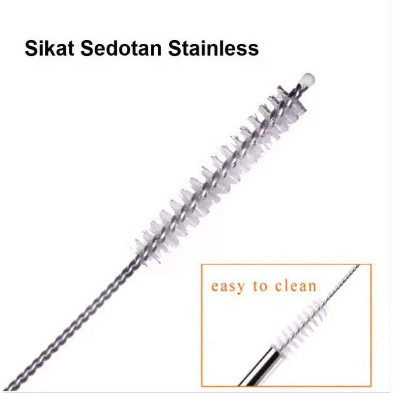 Sikat Sedotan Pembersih Sedotan Eco Friendly / Stainless Brush Straw