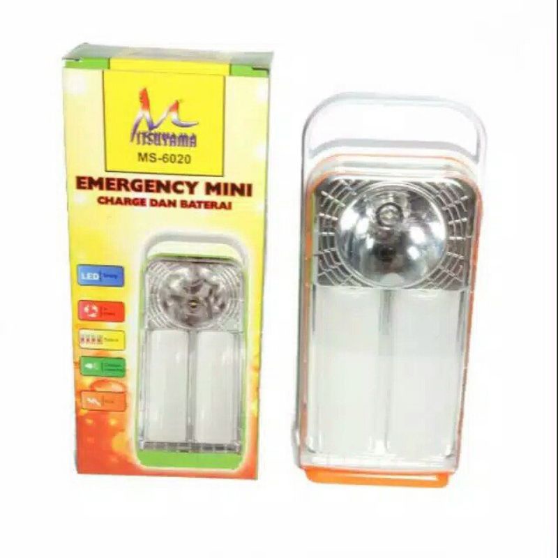 LAMPU EMERGENCY MINI MITSUYAMA MS-6020 SENTER EMERGENCY SENTER CAMPING LAMPU DARURAT