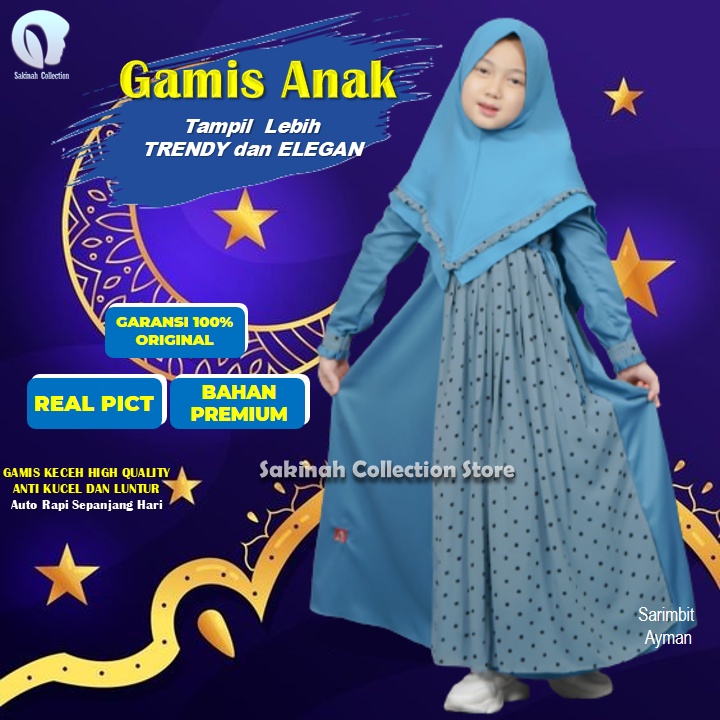 BAJU GAMIS PEREMPUAN ABG REMAJA WANITA LEBARAN JUMBO DRESS MUSLIM MURAH TERBARU KEKINIAN LD140