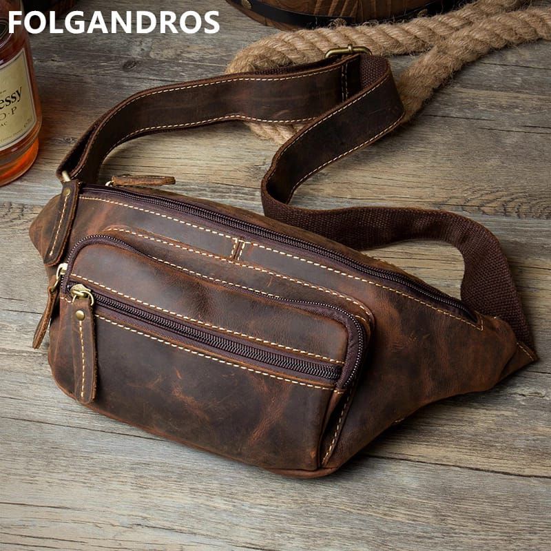 tas pinggang kulit /tas pinggang pria/fashion pria/tas pinggang Terbaru TAS DADA KULIT