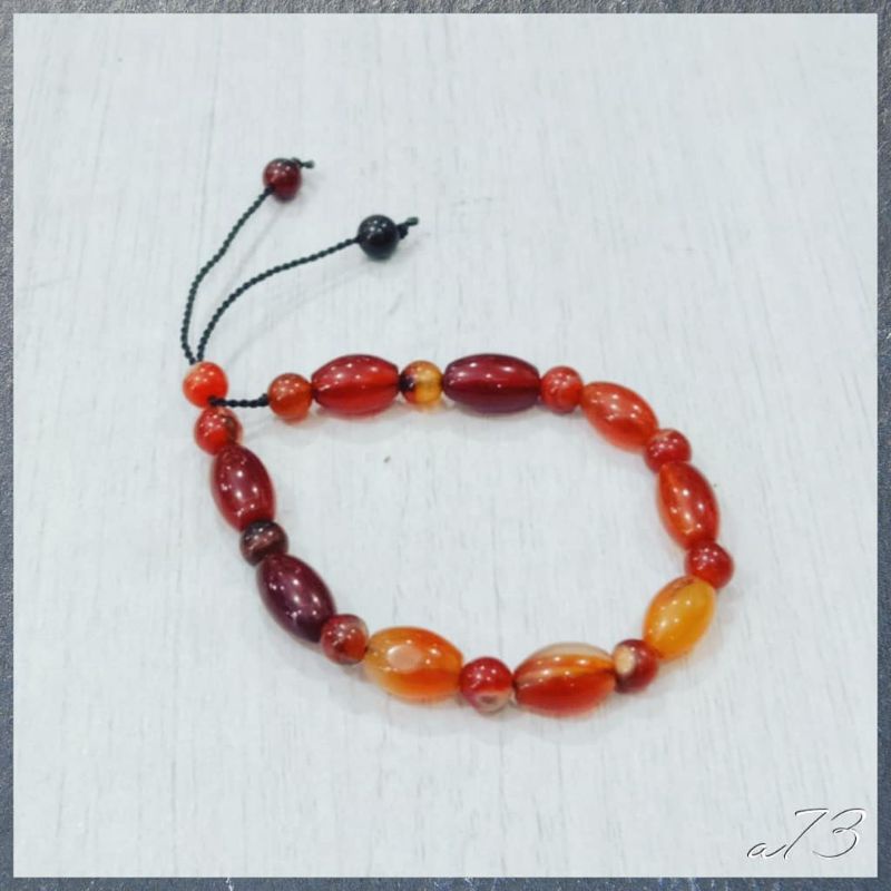 Gelang Tali Serut Batu Akik Sulaiman