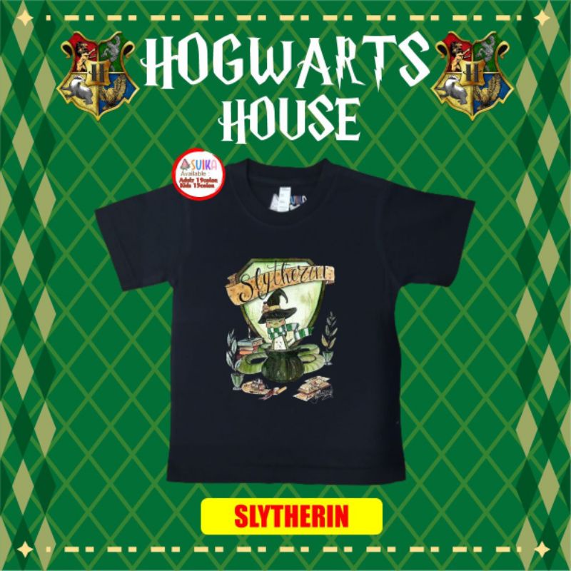 kaos harry potter hogwarts slytherin anak dan dewasa