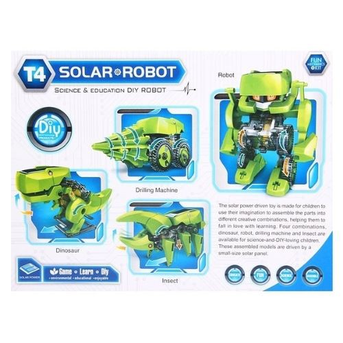 Mainan Solar Robot Science 4 In 1 Transforming  Education Toy DIY 111124