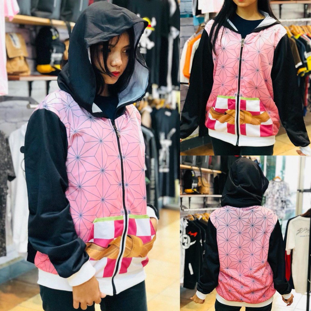 Jaket Cosplay Nezuko Kamado Fullprint Haori version Demon slayer