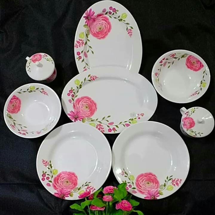 Onyx Seiv Elona Melamine Motif Set Of 10 Piring Melamin Kado Nikah Alat Makan Keluarga TDS Dusdusan
