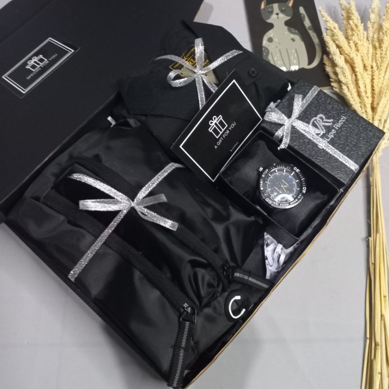 [KEMEJA POLOS] HAMPERS COWOK PREMIUM GIFT BOX COWOK KADO ULANG TAHUN HADIAH WISUDA