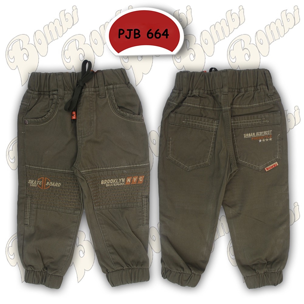 Celana Joger Panjang Anak laki-laki bahan Katun Bombi PJB 664
