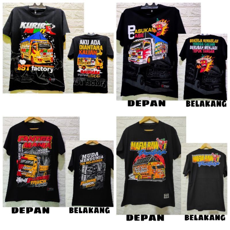 CUCI GUDANG Kaos DRIVER MUDA truck pria / driver distro hitam