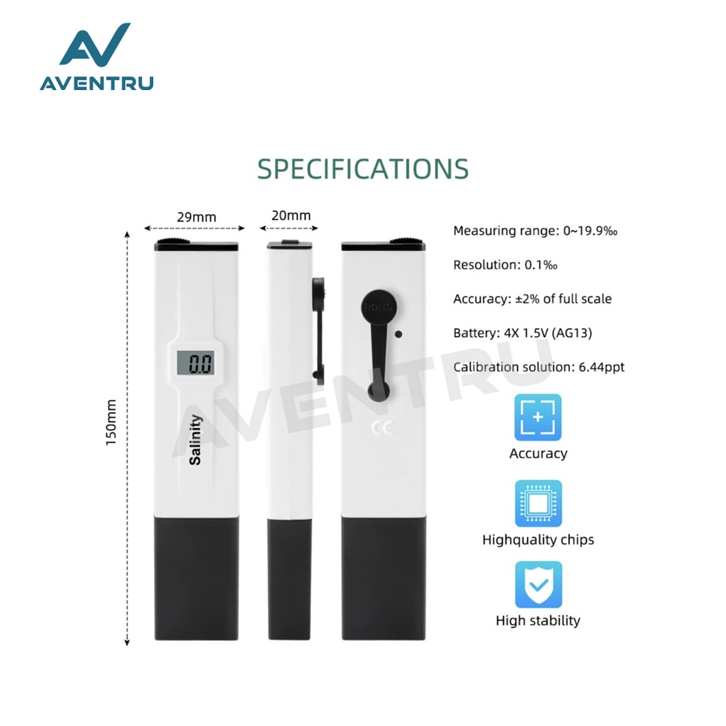 Salinometer Salinity Meter Pen Salinity Garam Tester SA9183 SA-9183