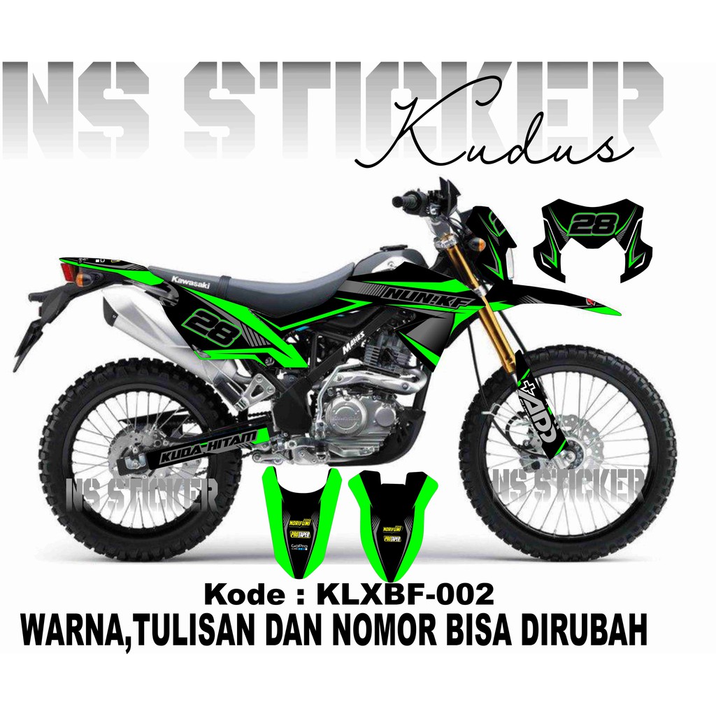 STICKER DECAL KLX BF 150 SIMPLE FULLBODY DECAL KLX FULLBODY KLK MERAH HIJAU STABILO KUNING STABILO