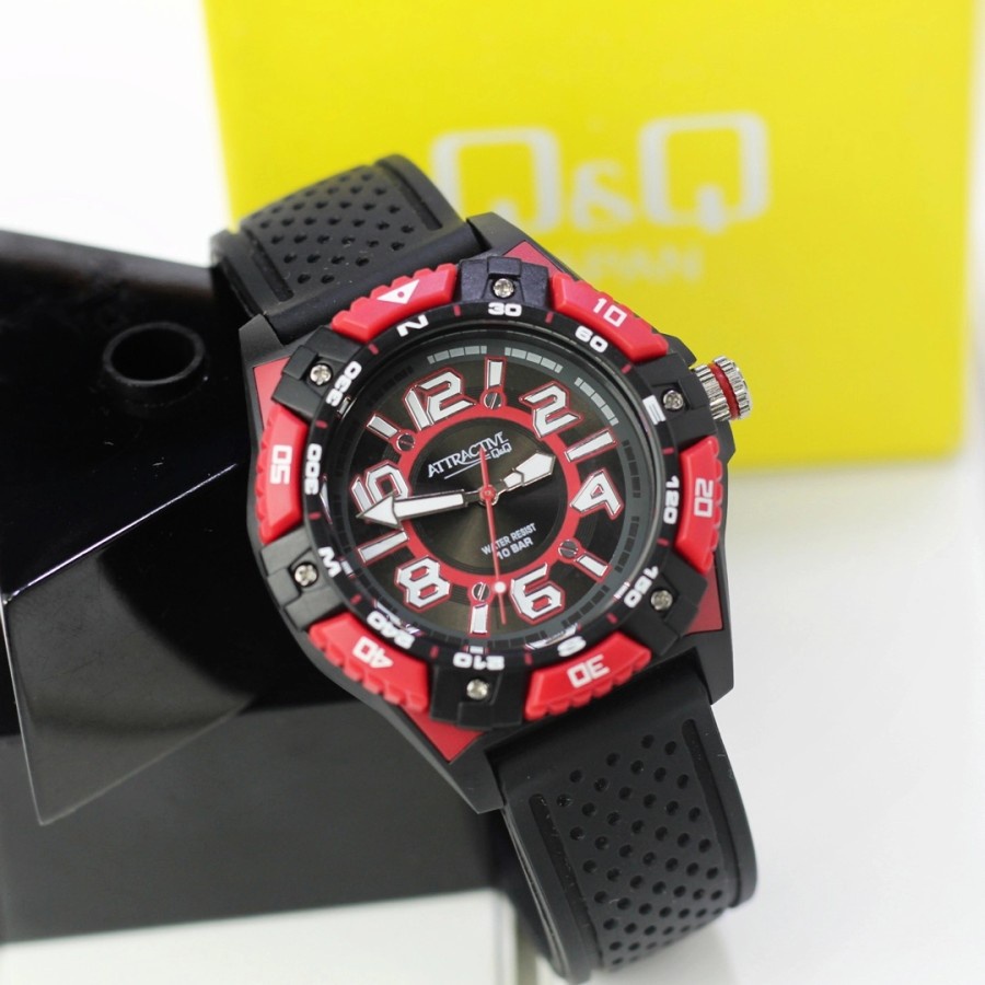 Jam Tangan Pria QQ GW79 / QQ M130 / QQ DB00 / QQ DA50 Tali Rubber
