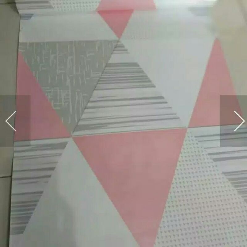 wallpaper sticker segitiga pink