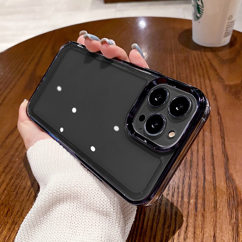Metal shockproof transparent case iphone 11 pro max 13 12 pro max Xs XR premium luxury simple acrylic case