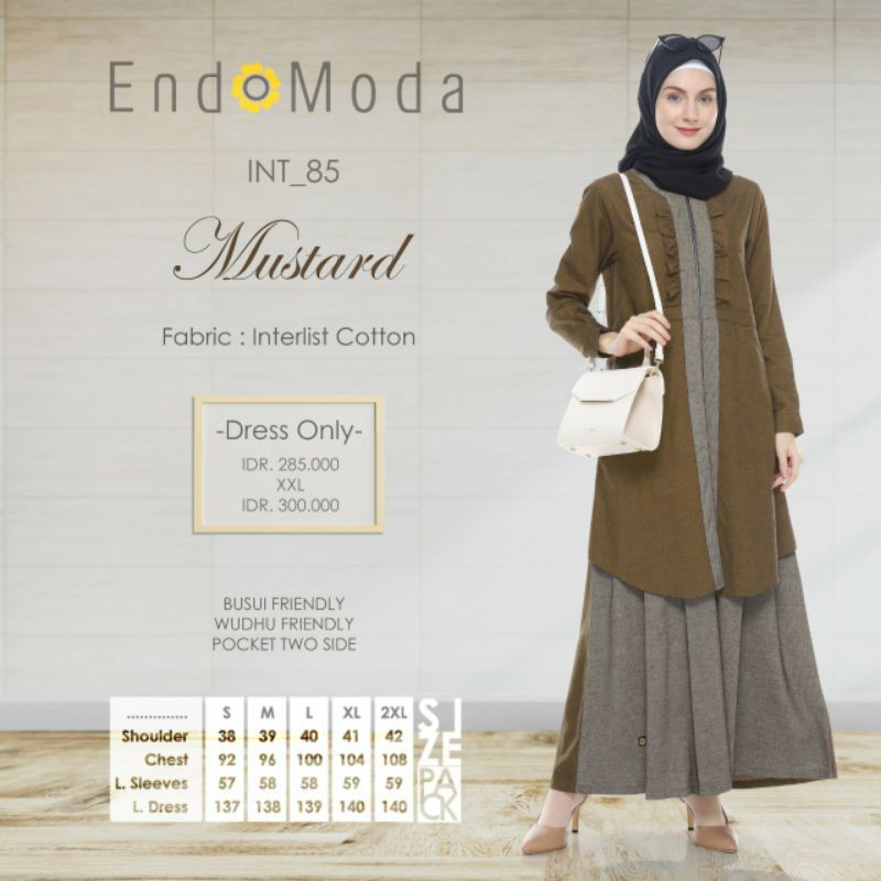 Endomoda INT 85  Endomoda terbaru gamis dress