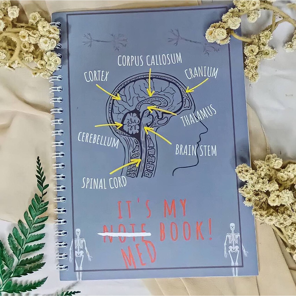 

Notebook Aesthetic A5 (MD Cranial ) notebook anak kedokteran FK, notebook medical student, koas, buk
