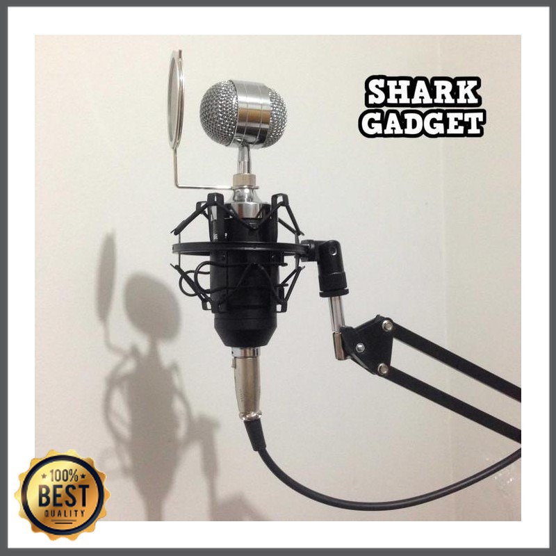 Mishad Shop -  PAKET RECORDING Mic Microphone Condenser BM 8000 BM8000 + Stand Mic GU-5117-1017