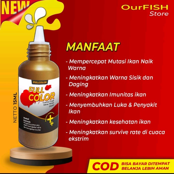 Full Color - Obat dan Vitamin Mutasi Full Block Ikan Cupang 15ML