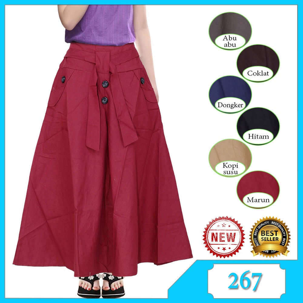  Rok Panjang Anak  Perempuan Bahan Katun Cigaret Usia 6 11 