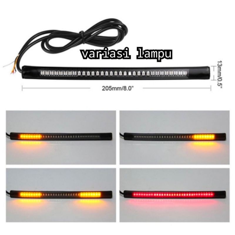 lampu led flexible rem sein tambahan motor mobil