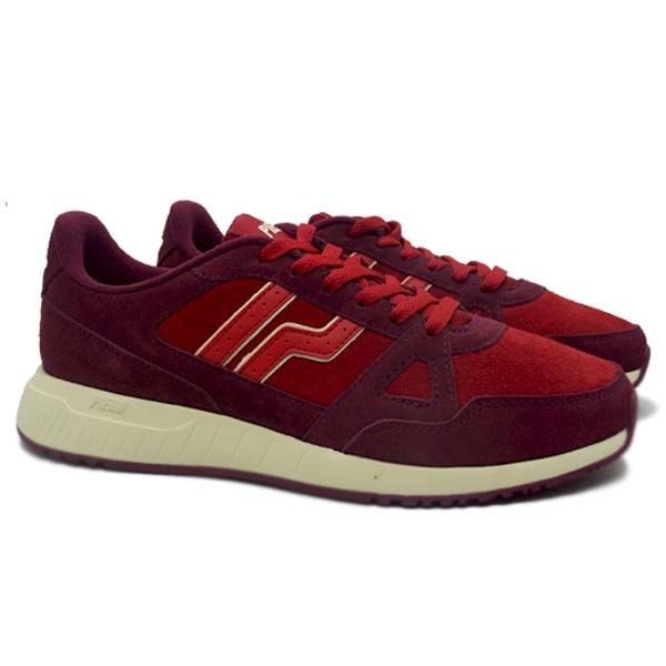 Sepatu Casual Piero Rusher Lux - Burgundy/Off White