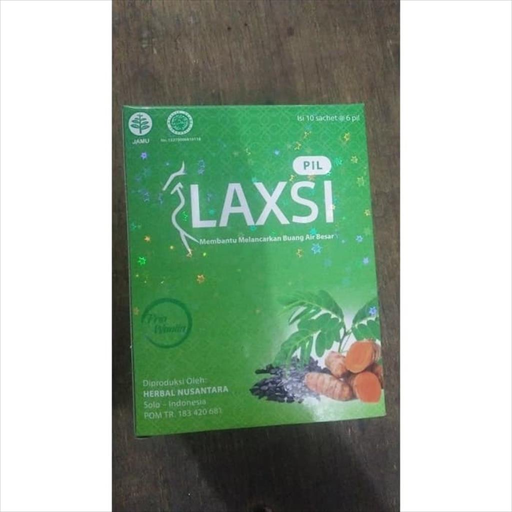Jamu Herbal Susut Perut Pil Pelangsing Lancar BAB Laxsi 1 Kotak