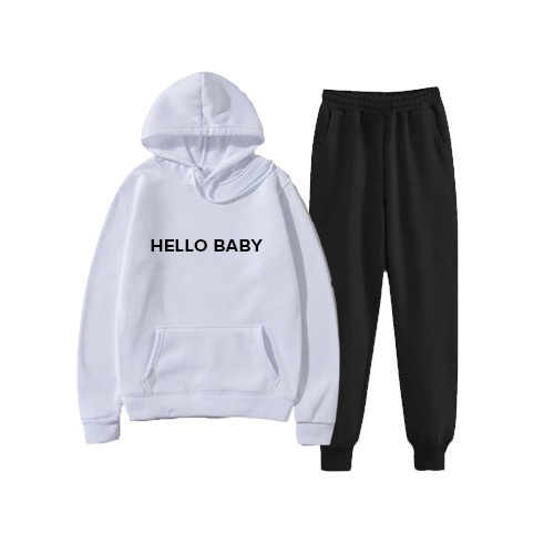 Setelan Anak Sweater Hoodie Hello Baby