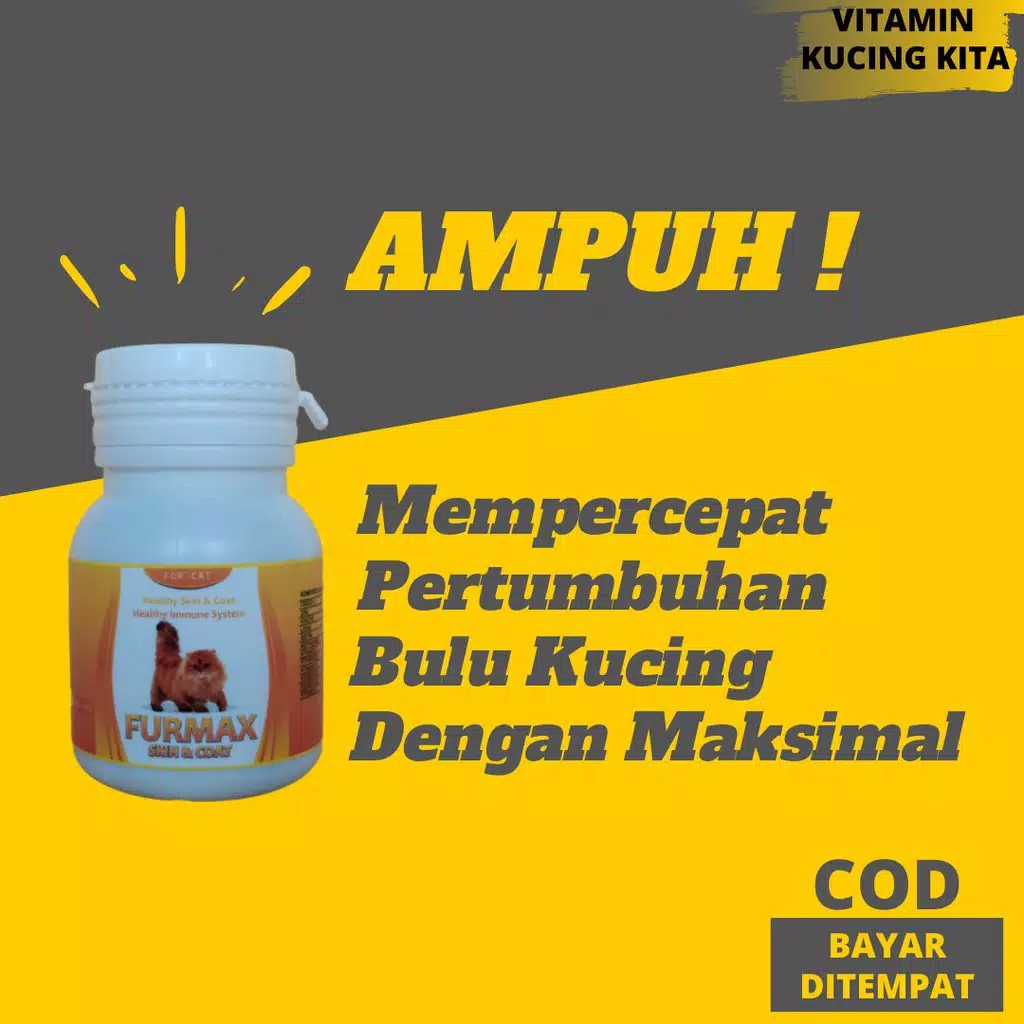 A03-FURMAX VITAMIN KUCING BULU KUCING OBAT KUCING JAMUR KUCING DAYA TAHAN TUBUH