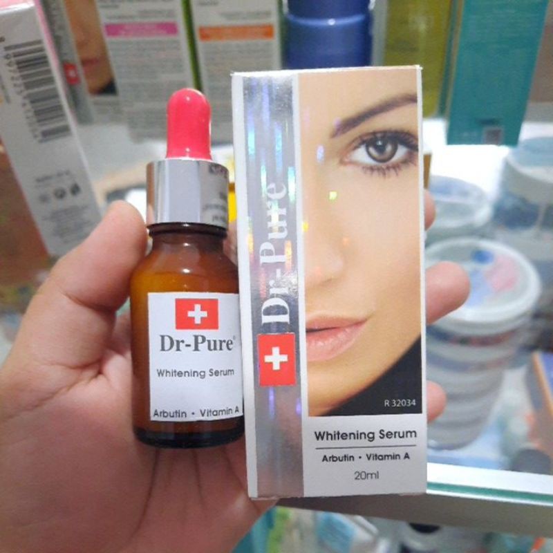 ORIGINAL BPOM - DR PURE WHITENING SERUM FLEK, MENCERAHKAN, MERATAKAN KULIT WAJAH