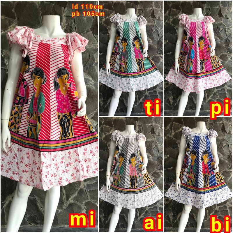 Daster klok lengan HAP serut