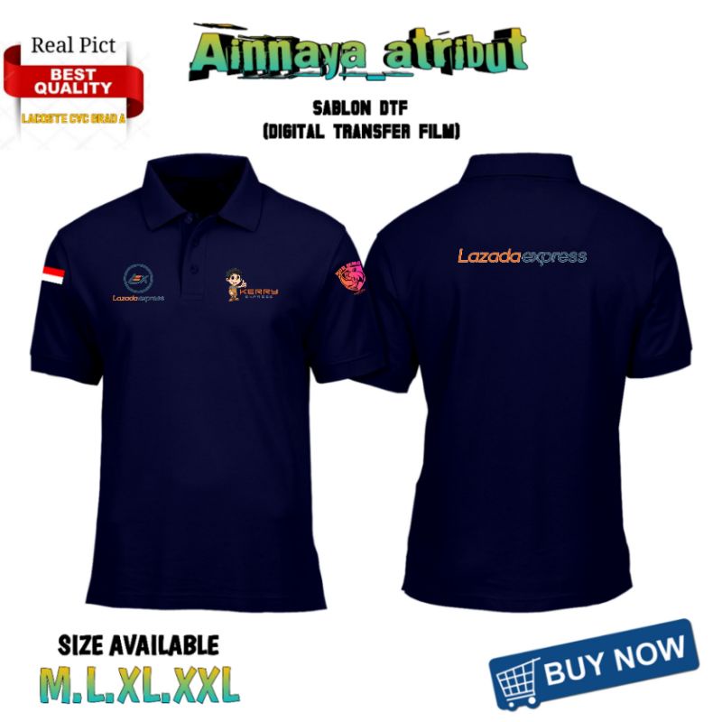 KAOS POLO SHIRT LAZADA EKSPRES EKSPEDISI