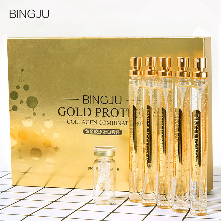 Face Filler Absorbable Golden Protein Lines Face Lift Plump Silk Fibroin Line Carving Anti Aging Essence