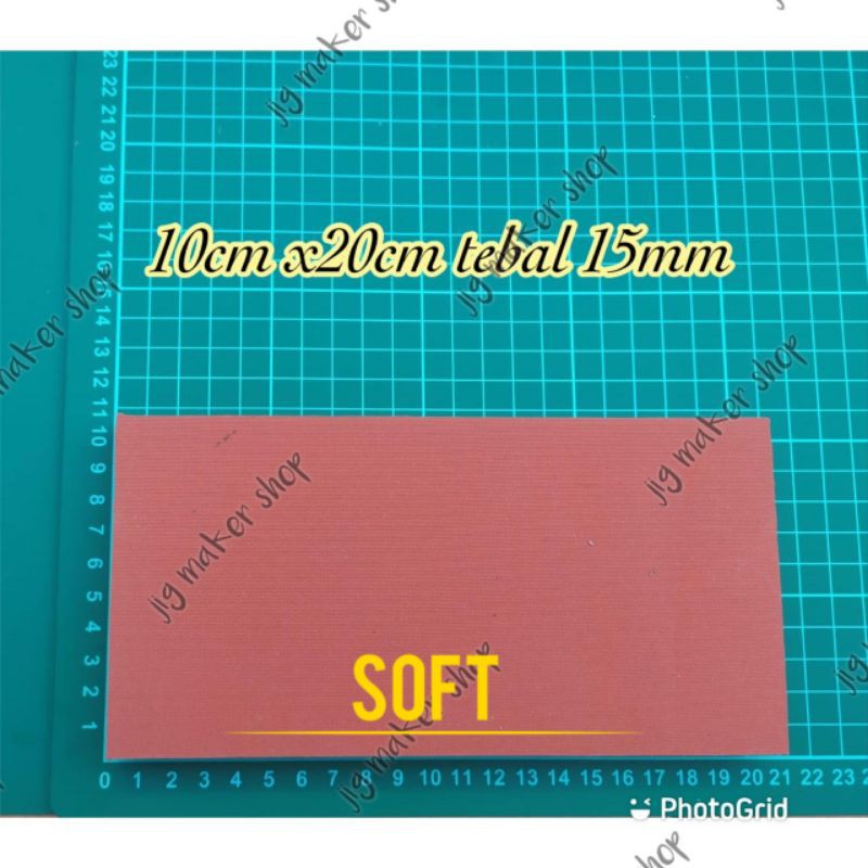 karet press hot stamping foil lure/ sponge tahan panas 10cm x20cm- tebal 15mm SOFT/ LEMBUT