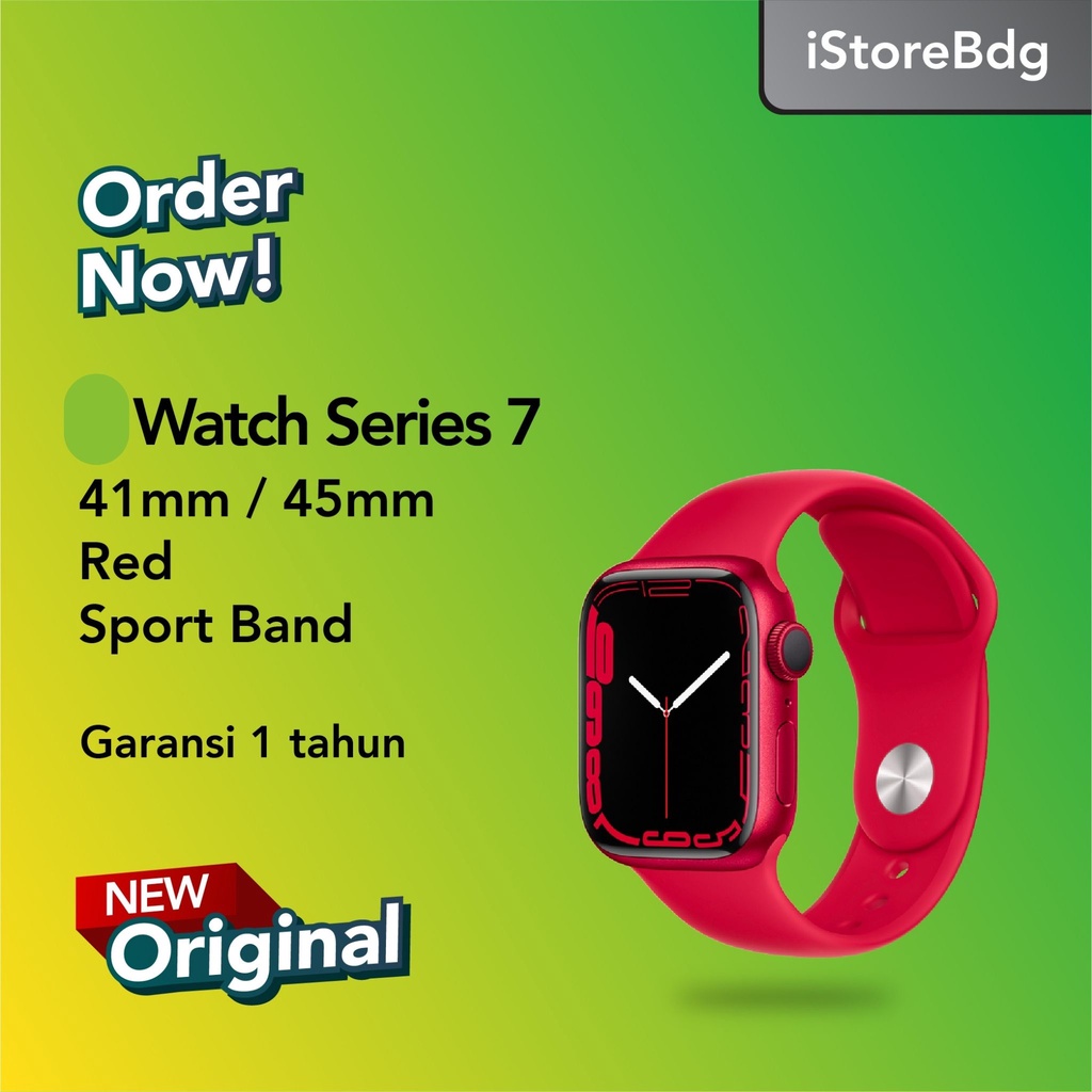 Watch Series 7 41mm 45mm Red with Red Sport Band