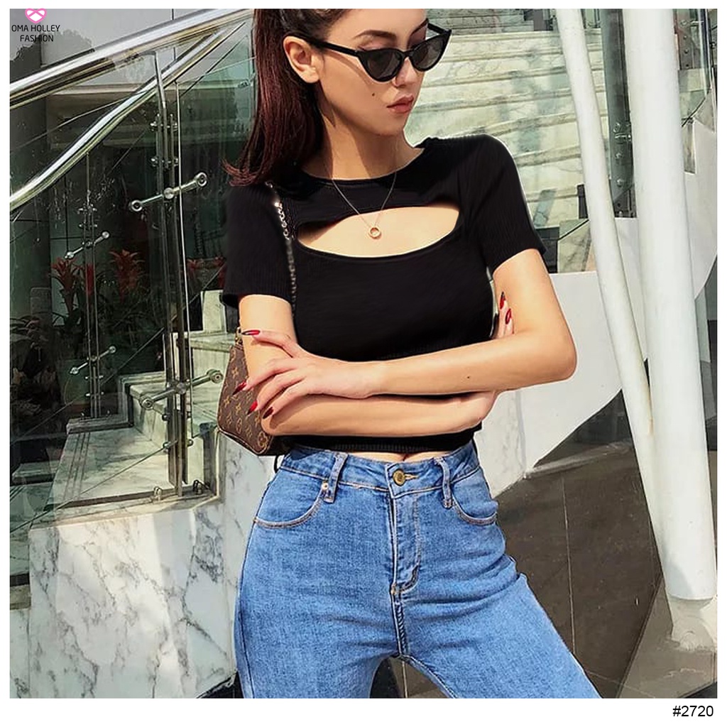 (COD) OH Fashion Tyler Blouse Crop Top #2720