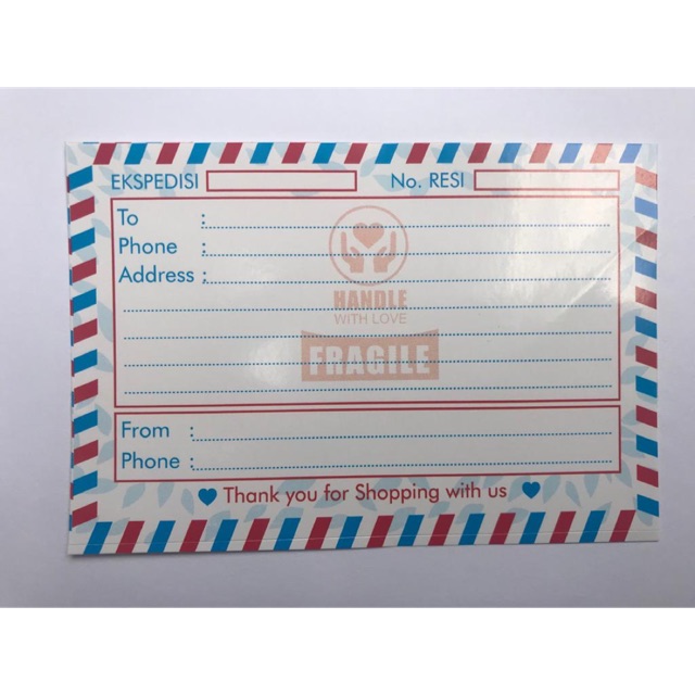 

Label pengiriman (Stiker)
